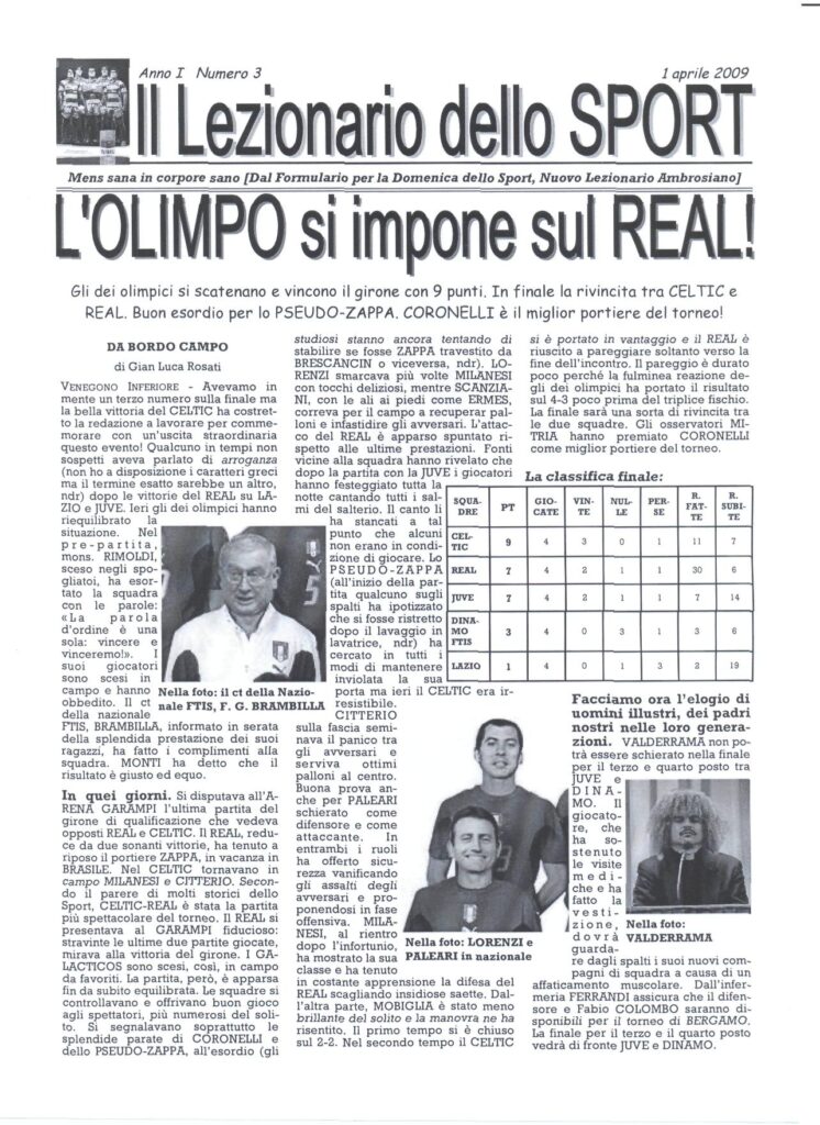 Ancora sulla vittoria del Girone!